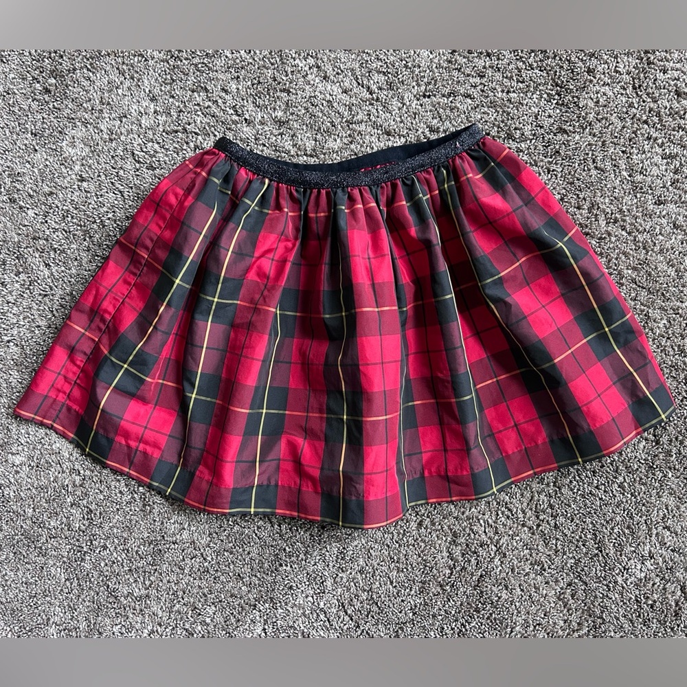Ralph Lauren Red and Black Plaid Skirt Size M (8/10)